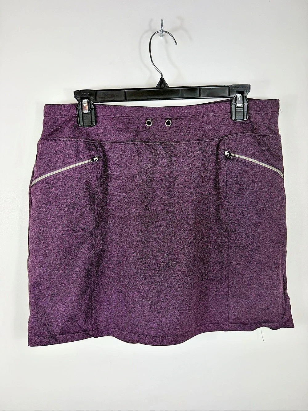 Women's Tangerine Athletic Skirt Size L Purple Heathered Pull On Elastic Waist Z